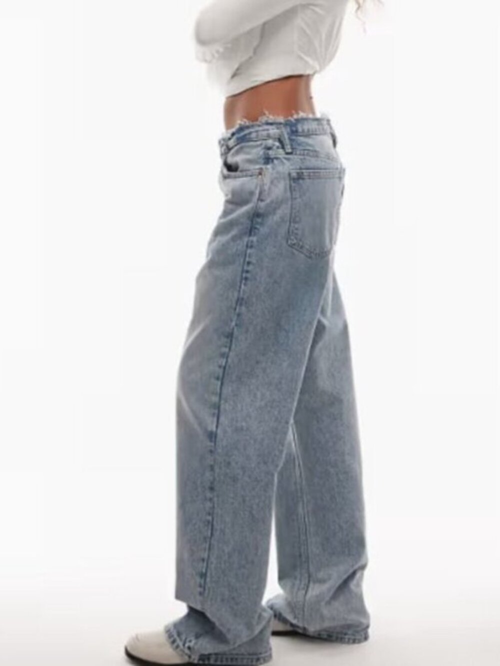 All Saints Blake Fray Straight Leg Jeans